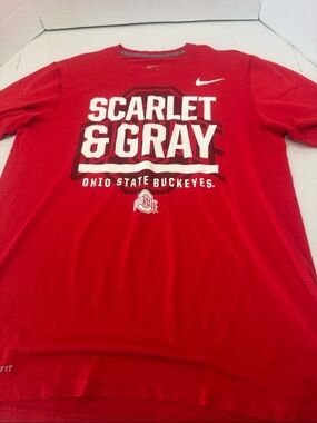 Nike Scarlet & Gray Ohio State Buckeyes Graphic Tee